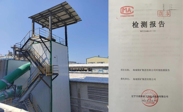 喜报：海城镁矿集团高温竖窑烟气脱硫项目顺利通过竣工验收PG电子 PG平台(图1)